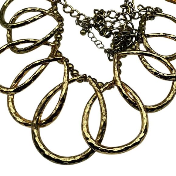 Bohemian Interlocking Gold Necklace 21.5 in - Picture 1 of 2